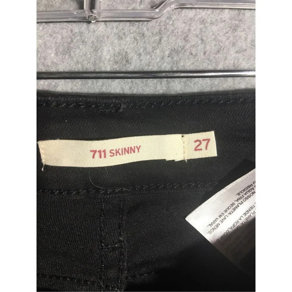 Womens Levi’s Jeans 711 Skinny Black Casual Basic Classic Closet Staple - Picture 4 of 6